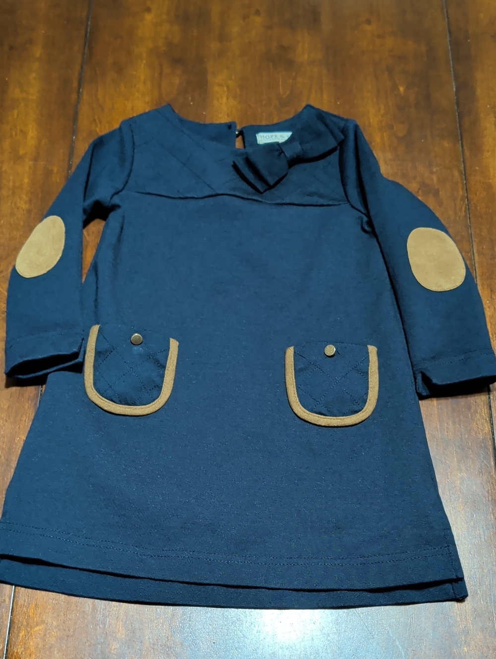 Size 2T Hope & Henry Organic Cotton Quilted Ponte Riding Dress Classic Old Money